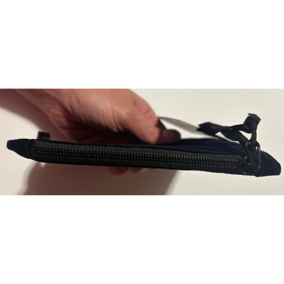 Apatchy London Small Black Velvet Coin Purse With Embroidered Logo & Zipper Clos - Picture 8 of 8